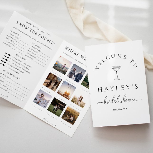 Quinn Script Bridal Shower Game and Menu Booklet (Creator Uploaded)