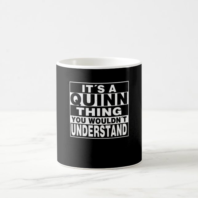 QUINN Surname Personalised Gift Coffee Mug (Center)