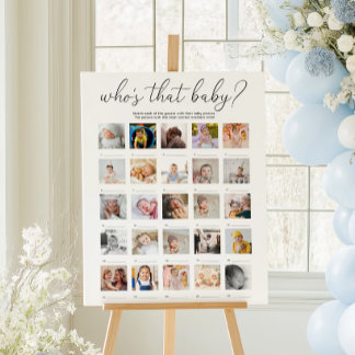 Quinn Who's That Baby 25 Photo Game Poster