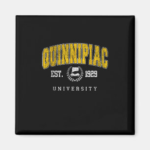 Quinnipiac Arch Vintage College Athletic Sports De Magnet