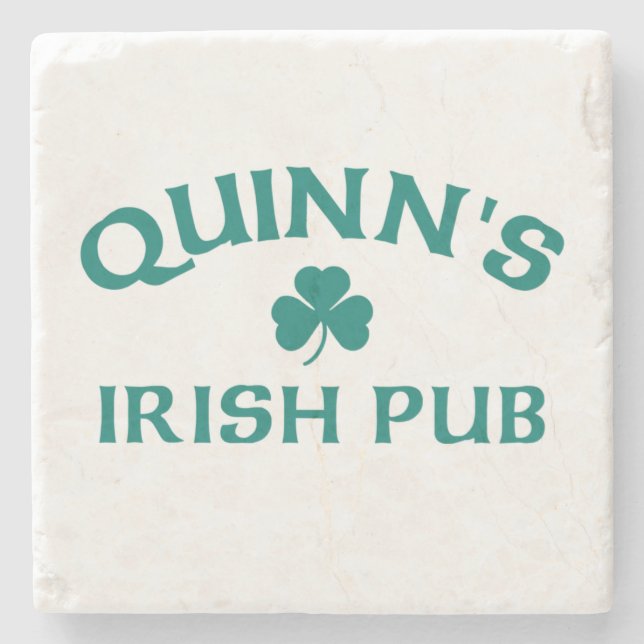 Quinn's Irish Pub  Stone Coaster (Front)