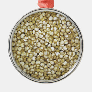 Quinoa grains macro photo metal tree decoration