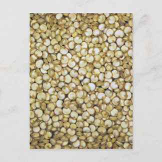 Quinoa grains macro photo postcard