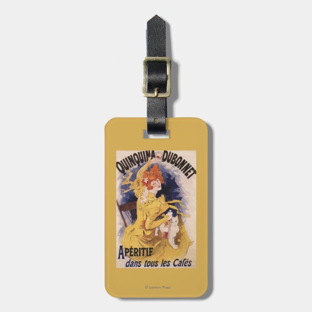 Quinquina Dubonnet Aperitif Promotional Poster Luggage Tag (Front Vertical)