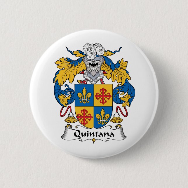Quintana Family Crest 6 Cm Round Badge (Front)