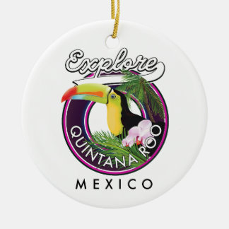 Quintana Roo holbox beach mexico. Ceramic Tree Decoration