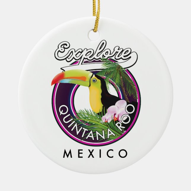 Quintana Roo holbox beach mexico. Ceramic Tree Decoration (Front)
