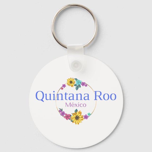 Quintana Roo Mexico Travel Destination Bridesmaid  Key Ring (Front)