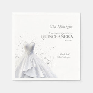 Quintencera Glam Red Dress Napkin