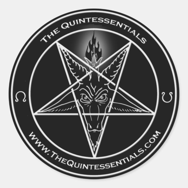 Quintessentials "Baphomet" Sticker! Classic Round Sticker (Front)