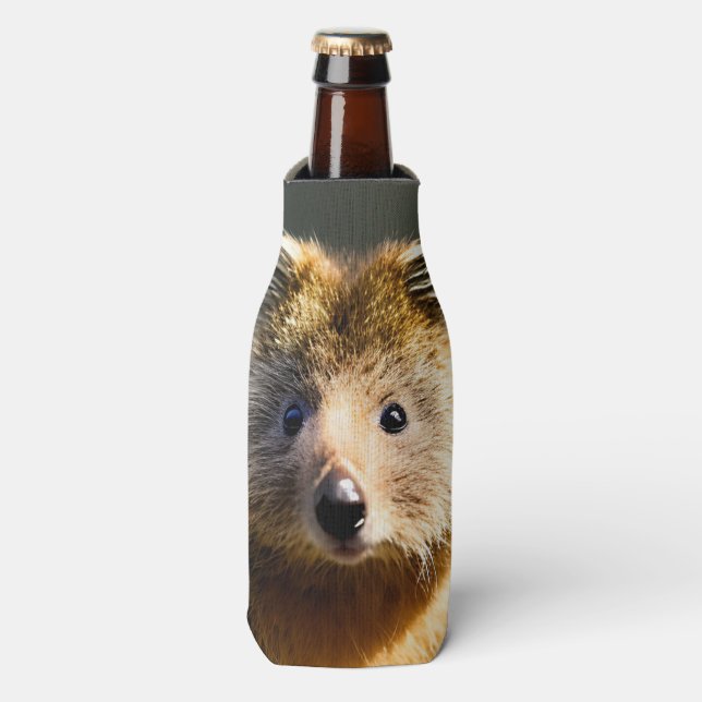 Quintin The Ginger Quokka, Bottle Cooler (Bottle Front)