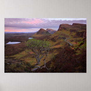 Quiraing sunrise landscape on Skye Poster