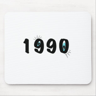 Quirky 1990 Eye Graphic Mouse Pad Artistic 90s B