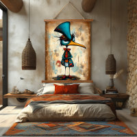 Quirky Abstract Penguin Character Art