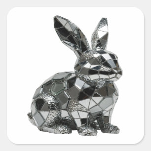 Quirky Abstract Silver Sticker