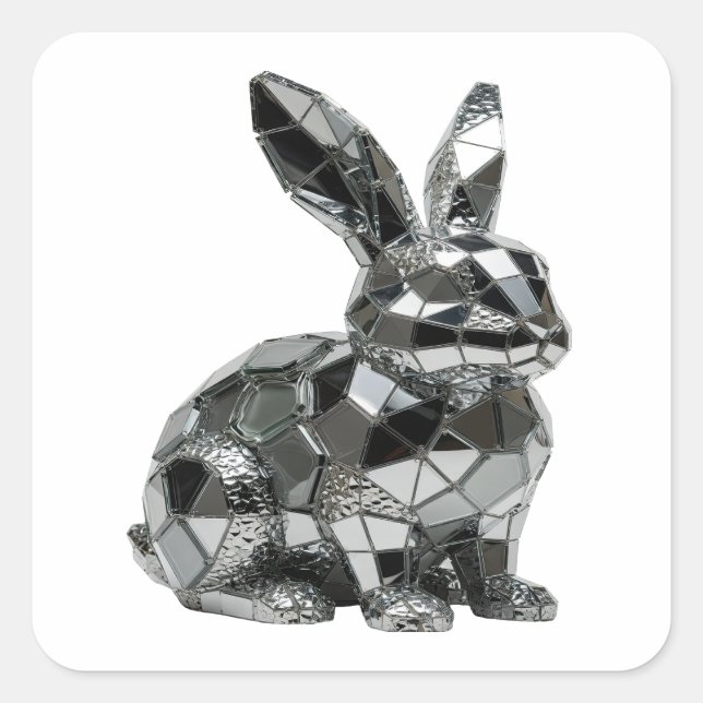 Quirky Abstract Silver Sticker (Front)