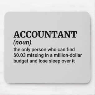 Quirky Accountant Humour Mouse Mat