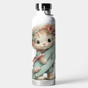 QUIRKY ADORABLE SUMMER THEMED KITTY CAT WATER BOTTLE