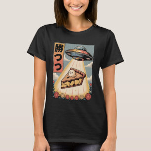 Quirky Alien Pie Lover UFO Enthusiasts Funny Mood T-Shirt