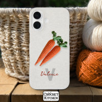 Quirky Amigurumi Minimalist Crochet Carrots Name