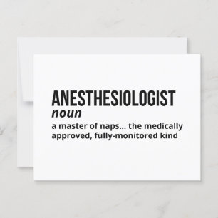 Quirky Anaesthesiologist Definition Postcard