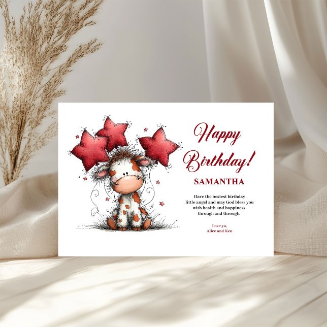 Quirky Animals Personalised kids greeting card (Quirky Animals Personalized kids greeting card)