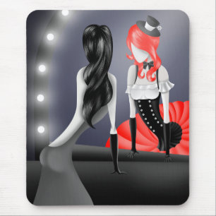 Quirky Ballerina & Dancer refection Mouse Mat