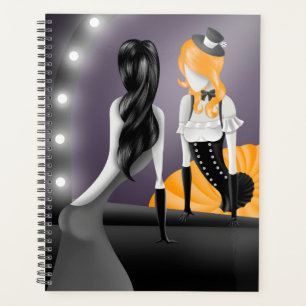 Quirky Ballerina & Dancer refection yellow Planner