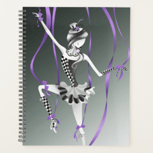 Quirky Ballerina Puppet Purple Ribbons Planner