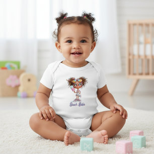 Quirky Beach Babe Baby Bodysuit