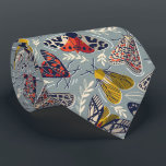 Quirky beautiful doodle moths insects tie<br><div class="desc">Lovely retro pattern with moths: black veined yellow moth and other tiger moths.</div>