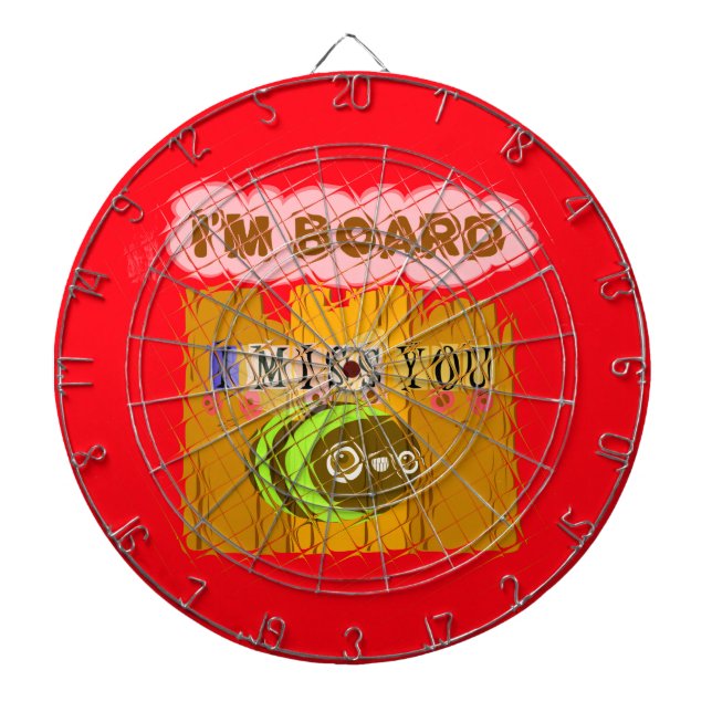 Quirky Bee Art Print Dartboard (Front)