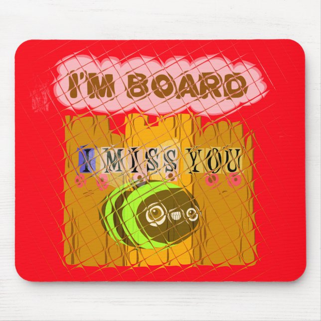 Quirky Bee Art Print Mouse Mat (Front)