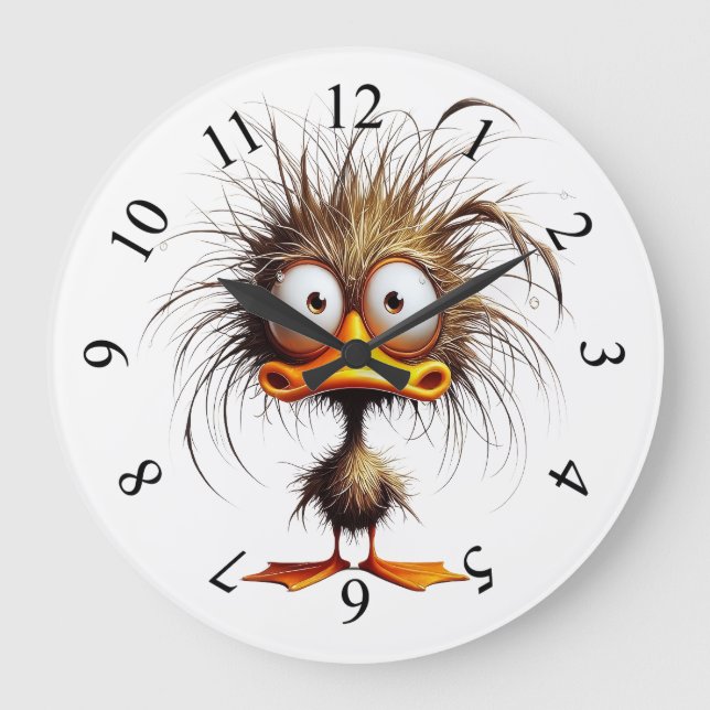 Quirky Bird Large Clock (Front)