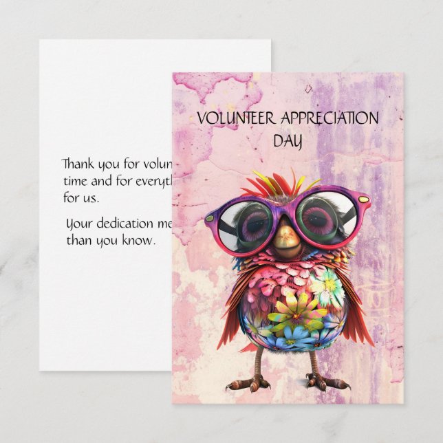 Quirky Bird Volunteer Appreciation Day (Front/Back)