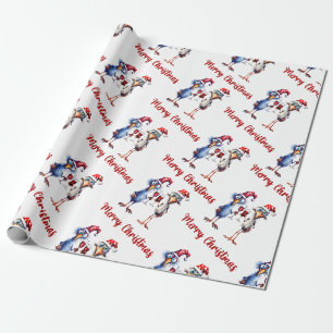 Quirky Birds Christmas Wrapping Paper