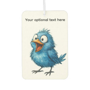 QUIRKY BLUE BIRD CAR AIR FRESHENER