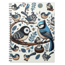 Quirky Blue Birds