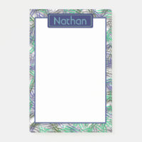 Quirky Blue Green Paperclips Personalised