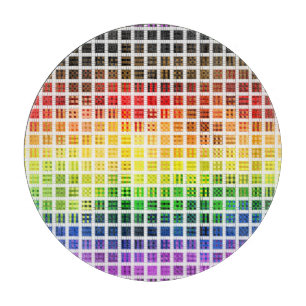 Quirky Boho Plaid Colourful Gay Rainbow Pride Flag Cutting Board