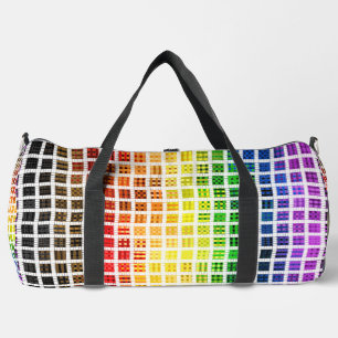 Quirky Boho Plaid Colourful Gay Rainbow Pride Flag Duffle Bag
