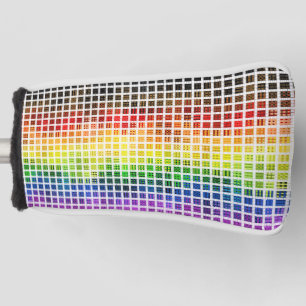 Quirky Boho Plaid Colourful Gay Rainbow Pride Flag Golf Head Cover