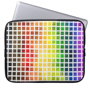 Quirky Boho Plaid Colourful Gay Rainbow Pride Flag Laptop Sleeve