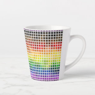 Quirky Boho Plaid Colourful Gay Rainbow Pride Flag Latte Mug