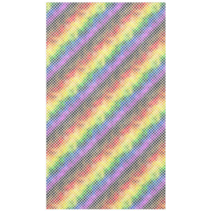Quirky Boho Plaid Colourful Gay Rainbow Pride Flag Tablecloth