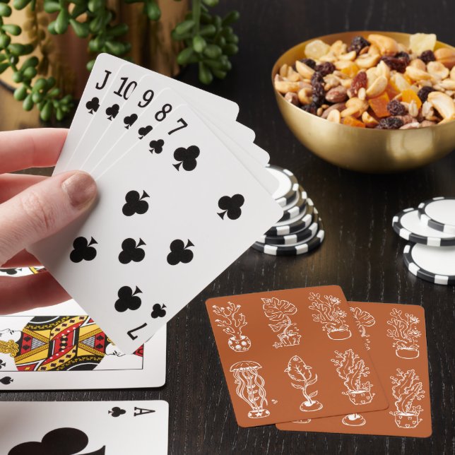 Quirky botanical playing cards (In Situ)