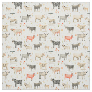 Quirky Bovine: Whimsy Cow Fabric