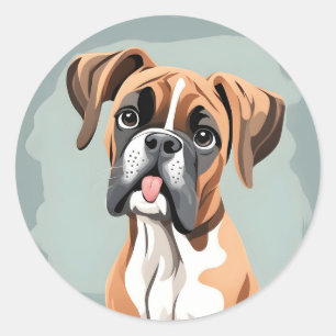 Quirky Boxer Sticker