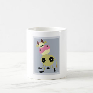 Quirky Cartoon Cow Fun Farm Animal Coffee Mug