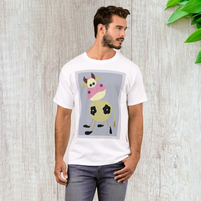 Quirky Cartoon Cow Fun Farm Animal  T-Shirt (Creator Uploaded)